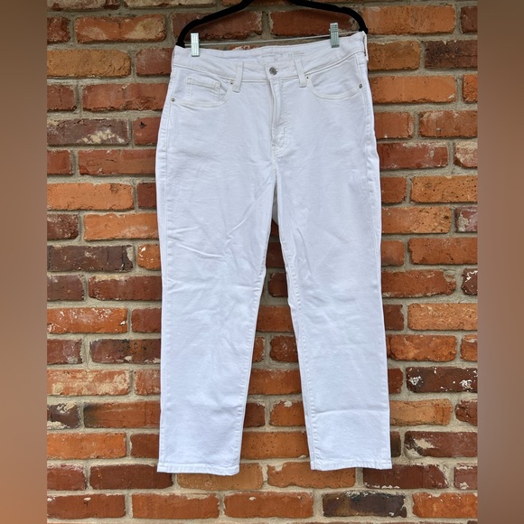 Old Navy Denim - Old Navy High Rise OG Straight White Denim Jeans Women’s 12P